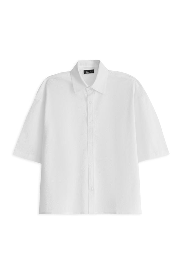Seersucker Cropped Shirt