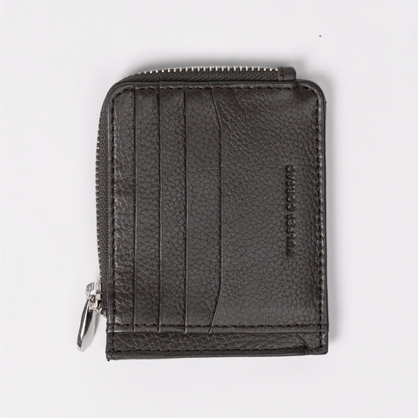 Mild Texture Leather Wallet - Black