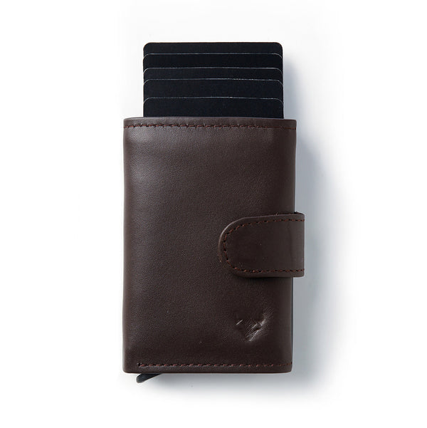 Cow Nappa Leather Card holder- Brown