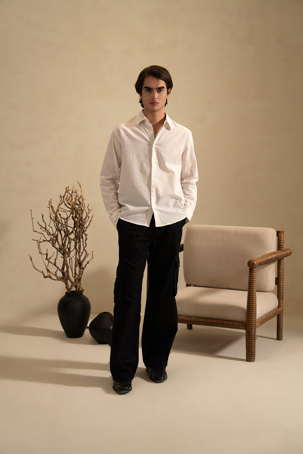 SEERSUCKER SHIRT – OFF WHITE