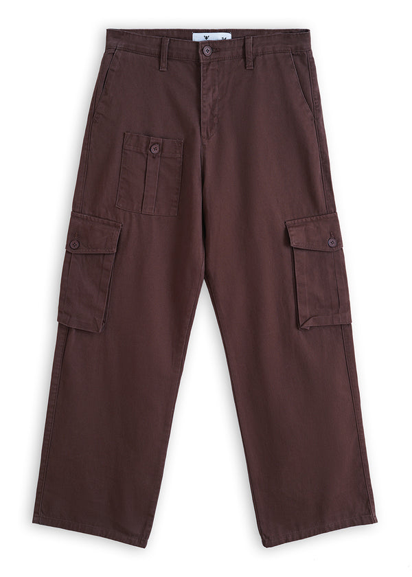 Relaxed Fit Cargo Pants - Brown